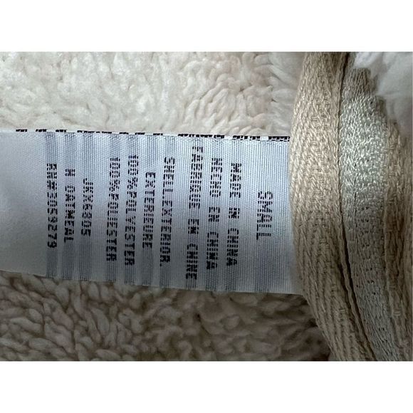 Anthro Thread & Supply Flees Knitted Hoodie 1/4 zipper Cream Teddy Lined Size S - Picture 14 of 15